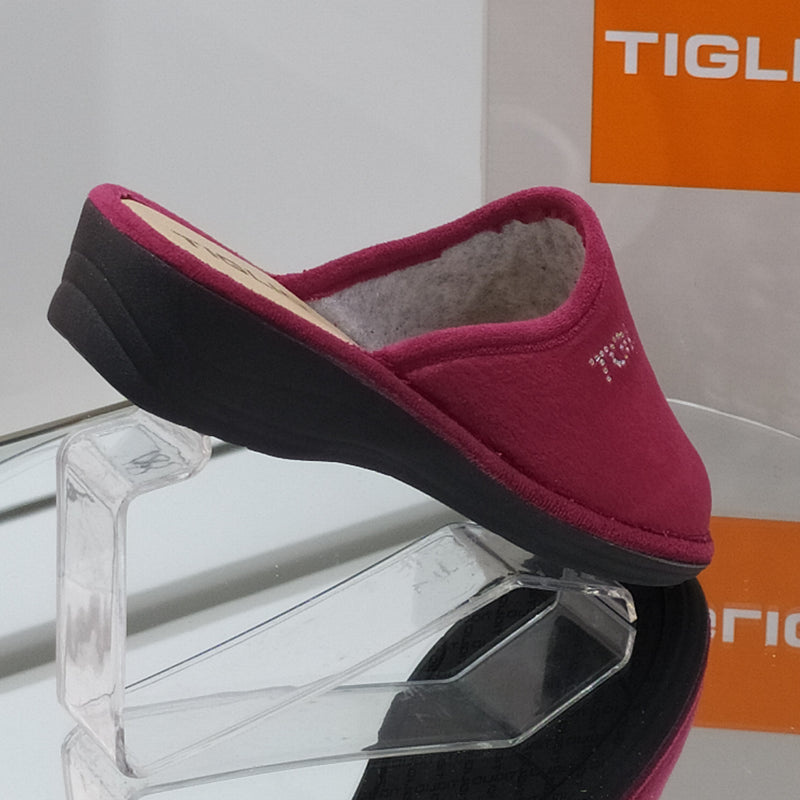 TIGLIO - Pantofole/Ciabatte Invernali Donna// Tomaia Felpata // Suola In Gomma