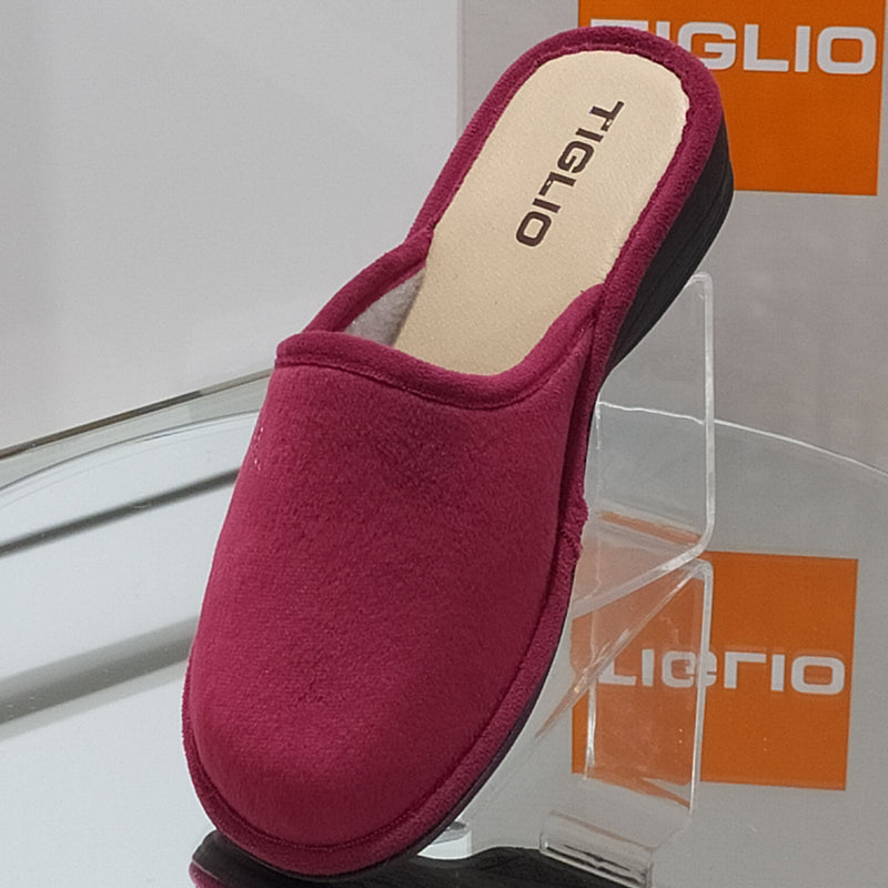 TIGLIO - Pantofole/Ciabatte Invernali Donna// Tomaia Felpata // Suola In Gomma