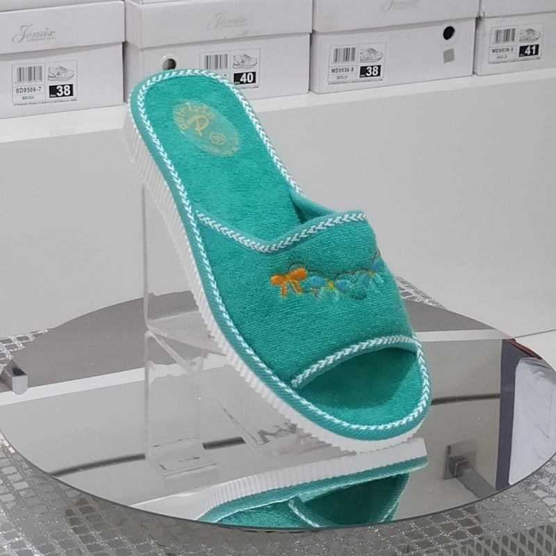 Patrizia Azzi Ciabatte Sandali Spugna Made in Italy Modello ISCHIA Super Leggero Colore Verde