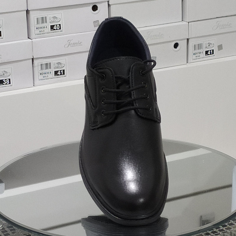 Scarpe Uomo Stile Classico Elegante Total Black In Similpelle