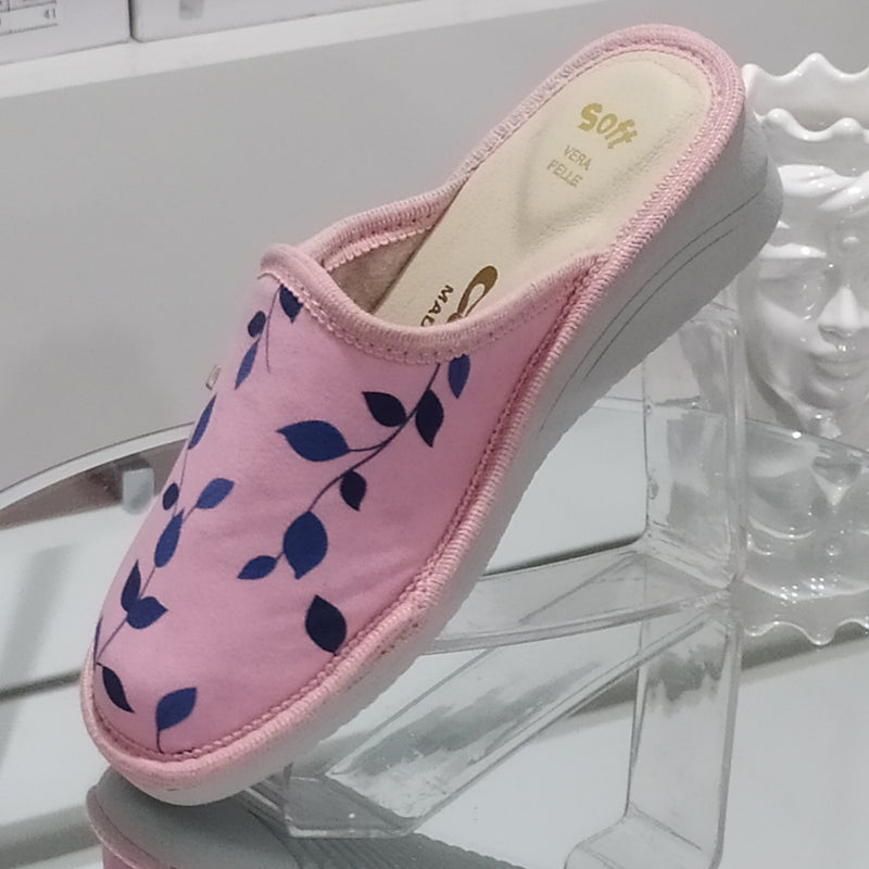 Ciabò 1099/DANA - Pantofole Ciabatte Invernali Donna // Plantare In Vera Pelle // Made In Italy // Suola In Gomma No Flessibile