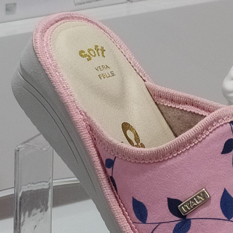 Ciabò 1099/DANA - Pantofole Ciabatte Invernali Donna // Plantare In Vera Pelle // Made In Italy // Suola In Gomma No Flessibile