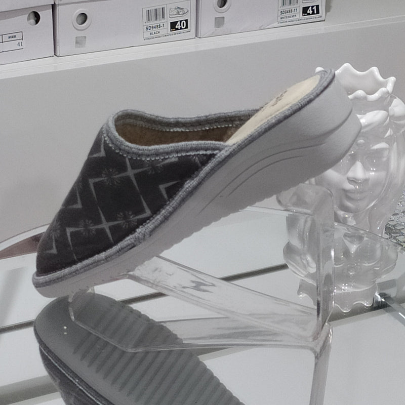 Ciabò 1099/COLONIA - Pantofole Ciabatte Invernali Donna // Plantare In Vera Pelle // Made In Italy // Suola In Gomma No Flessibile