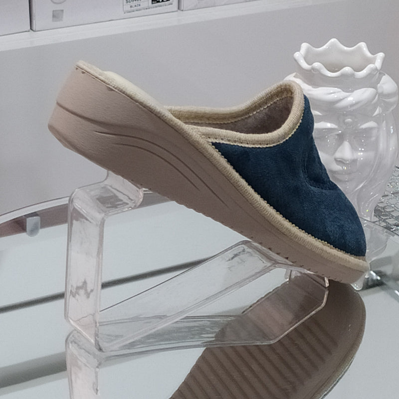 Ciabò 1099/4028 - Pantofole Ciabatte Invernali Donna // Plantare In Vera Pelle // Made In Italy // Suola In Gomma No Flessibile