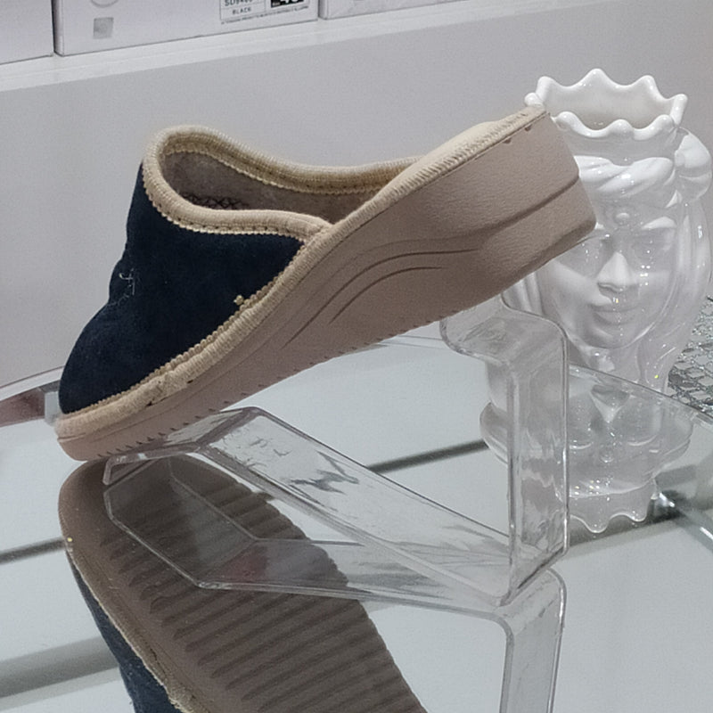 Ciabò 1099/4028 - Pantofole Ciabatte Invernali Donna // Plantare In Vera Pelle // Made In Italy // Suola In Gomma No Flessibile