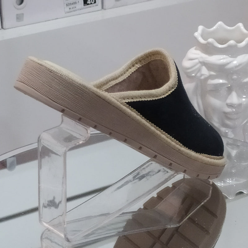 Ciabò LIRA/4053 - Pantofole Ciabatte Invernali Donna // Plantare In Vera Pelle // Made In Italy // Suola In Gomma No Flessibile