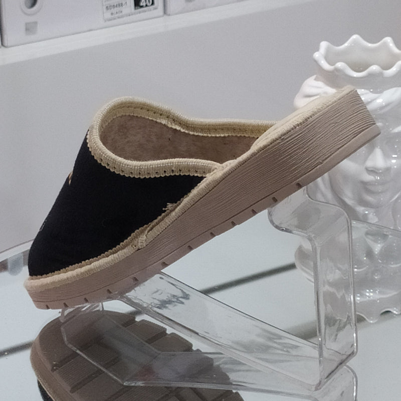 Ciabò LIRA/4053 - Pantofole Ciabatte Invernali Donna // Plantare In Vera Pelle // Made In Italy // Suola In Gomma No Flessibile