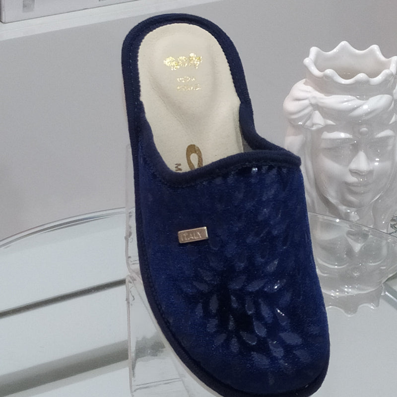 Ciabò 1099/CHEROKEE - Pantofole Ciabatte Invernali Donna // Plantare In Vera Pelle // Made In Italy // Suola In Gomma No Flessibile