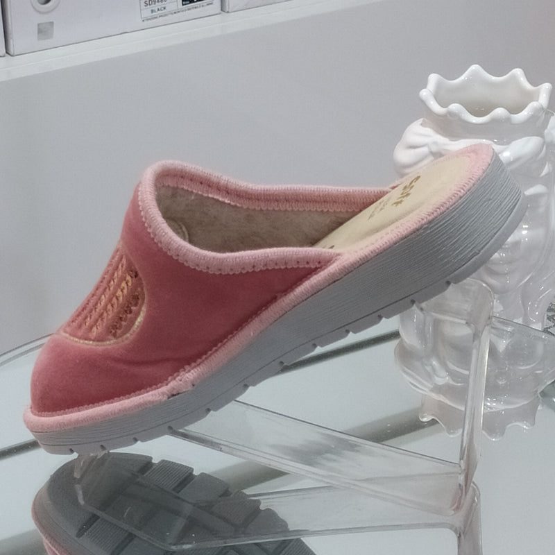 Ciabò LIRA/4055 - Pantofole Ciabatte Invernali Donna // Plantare In Vera Pelle // Made In Italy // Suola In Gomma No Flessibile