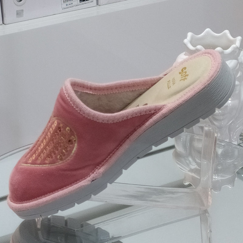 Ciabò LIRA/4055 - Pantofole Ciabatte Invernali Donna // Plantare In Vera Pelle // Made In Italy // Suola In Gomma No Flessibile
