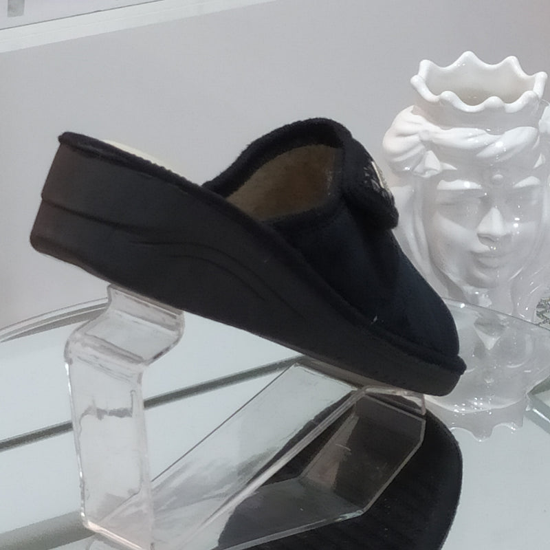 Ciabò 1099/198 - Pantofole Ciabatte Invernali Donna // Plantare In Vera Pelle // Made In Italy // Suola In Gomma No Flessibile