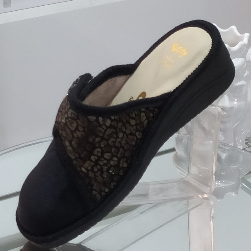 Ciabò 1099/198 - Pantofole Ciabatte Invernali Donna // Plantare In Vera Pelle // Made In Italy // Suola In Gomma No Flessibile