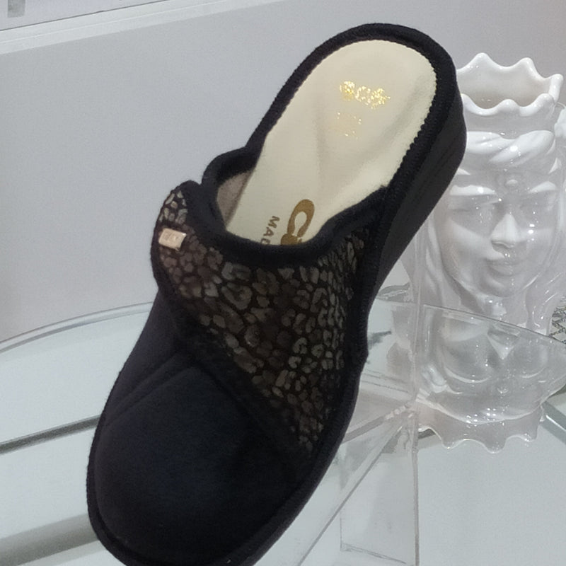 Ciabò 1099/198 - Pantofole Ciabatte Invernali Donna // Plantare In Vera Pelle // Made In Italy // Suola In Gomma No Flessibile
