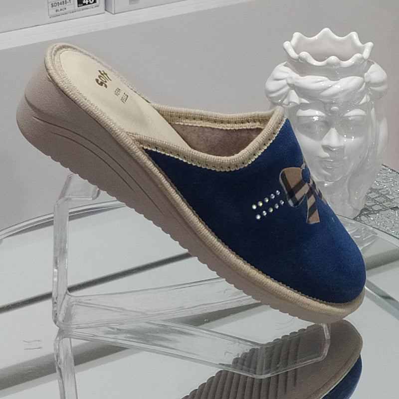 Ciabò 1099/4065 - Pantofole Ciabatte Invernali Donna // Plantare In Vera Pelle // Made In Italy // Suola In Gomma No Flessibile