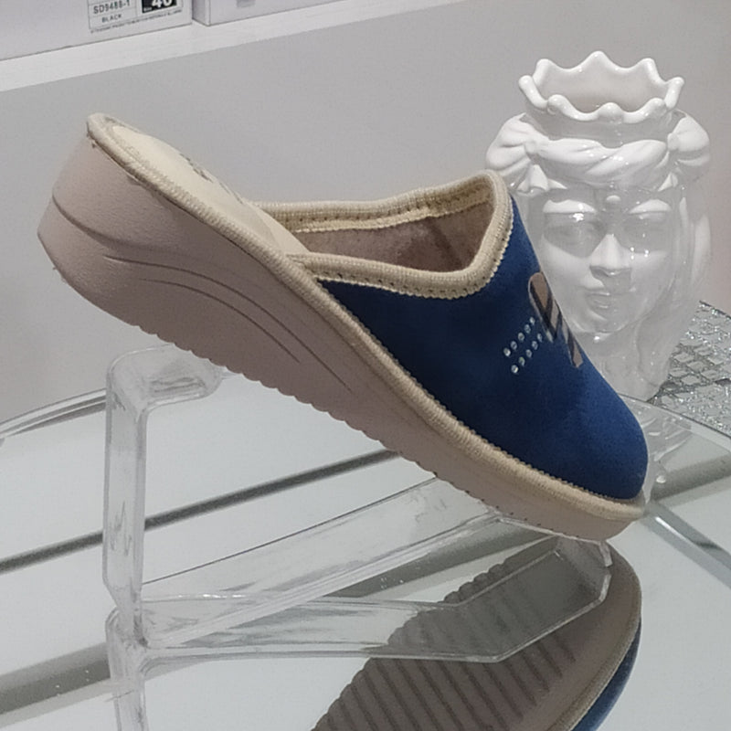 Ciabò 1099/4065 - Pantofole Ciabatte Invernali Donna // Plantare In Vera Pelle // Made In Italy // Suola In Gomma No Flessibile