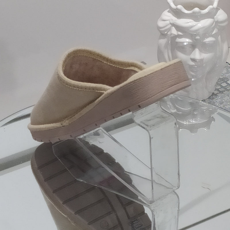 Ciabò LIRA/4053 - Pantofole Ciabatte Invernali Donna // Plantare In Vera Pelle // Made In Italy // Suola In Gomma No Flessibile