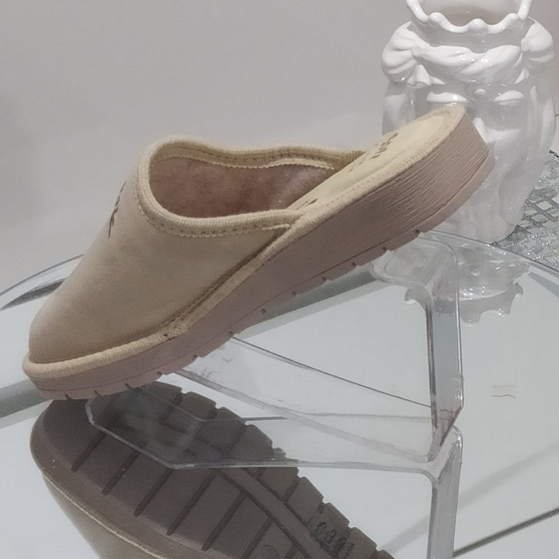 Ciabò LIRA/4053 - Pantofole Ciabatte Invernali Donna // Plantare In Vera Pelle // Made In Italy // Suola In Gomma No Flessibile