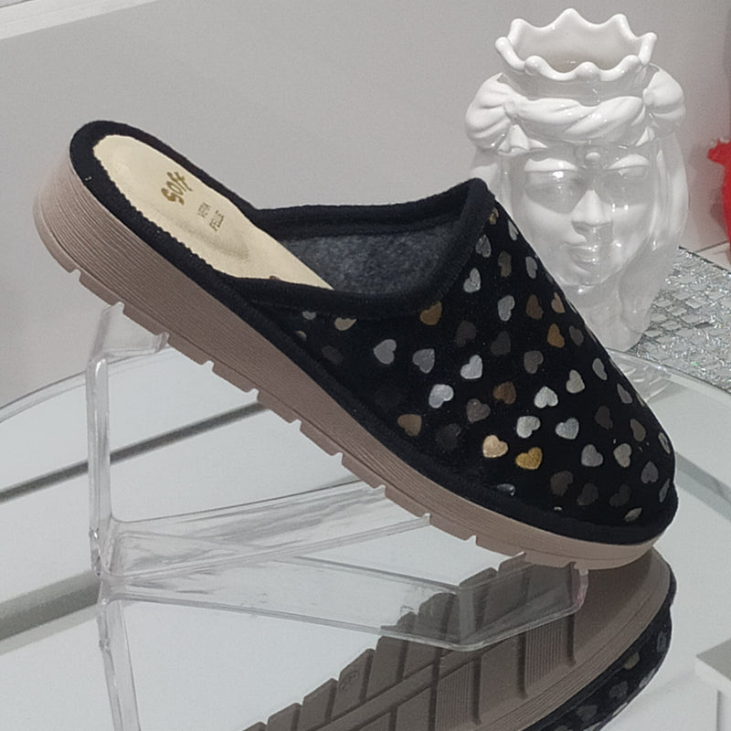 Ciabò LIRA/SANGRIA - Pantofole Ciabatte Invernali Donna // Plantare In Vera Pelle // Made In Italy // Suola In Gomma No Flessibile