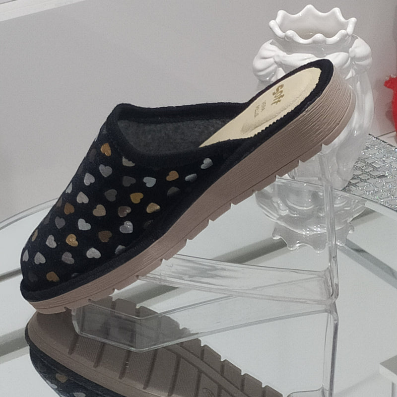 Ciabò LIRA/SANGRIA - Pantofole Ciabatte Invernali Donna // Plantare In Vera Pelle // Made In Italy // Suola In Gomma No Flessibile
