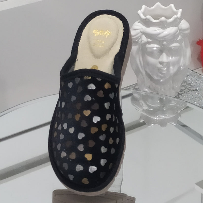 Ciabò LIRA/SANGRIA - Pantofole Ciabatte Invernali Donna // Plantare In Vera Pelle // Made In Italy // Suola In Gomma No Flessibile