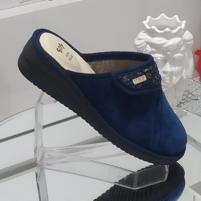 Ciabò 1099/198 - Pantofole Ciabatte Invernali Donna // Plantare In Vera Pelle // Made In Italy // Suola In Gomma No Flessibile