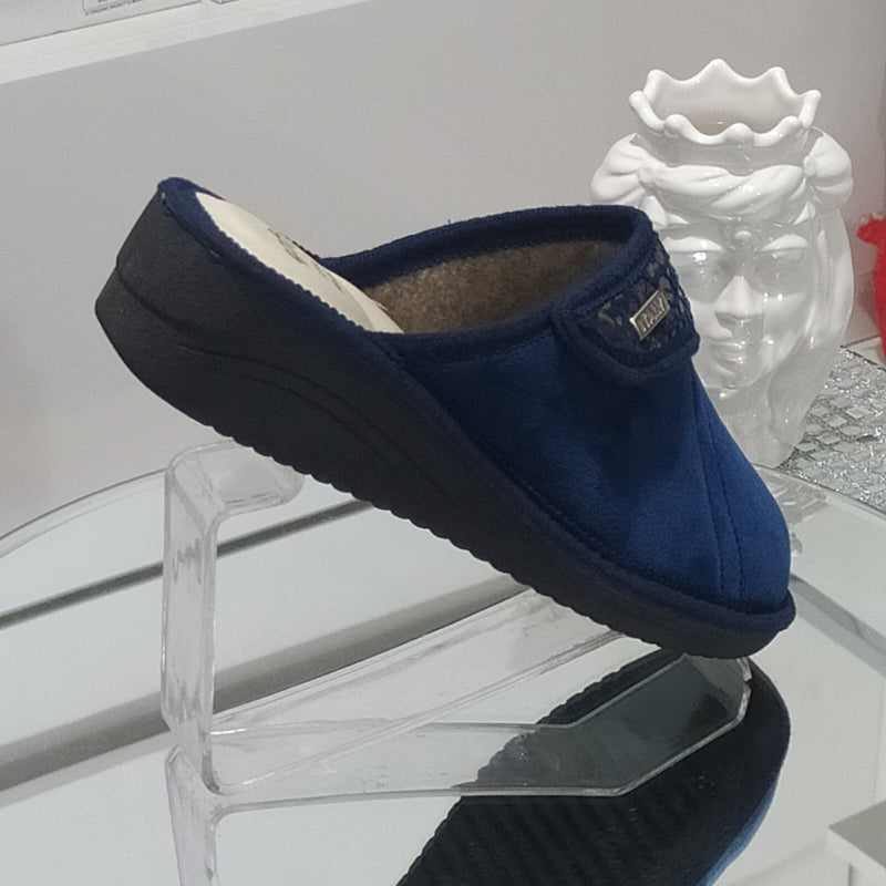 Ciabò 1099/198 - Pantofole Ciabatte Invernali Donna // Plantare In Vera Pelle // Made In Italy // Suola In Gomma No Flessibile