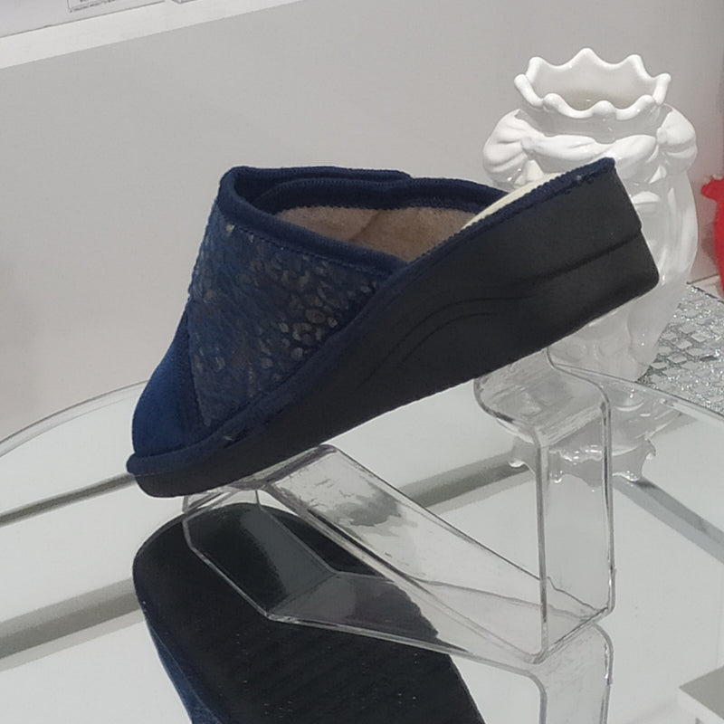 Ciabò 1099/198 - Pantofole Ciabatte Invernali Donna // Plantare In Vera Pelle // Made In Italy // Suola In Gomma No Flessibile