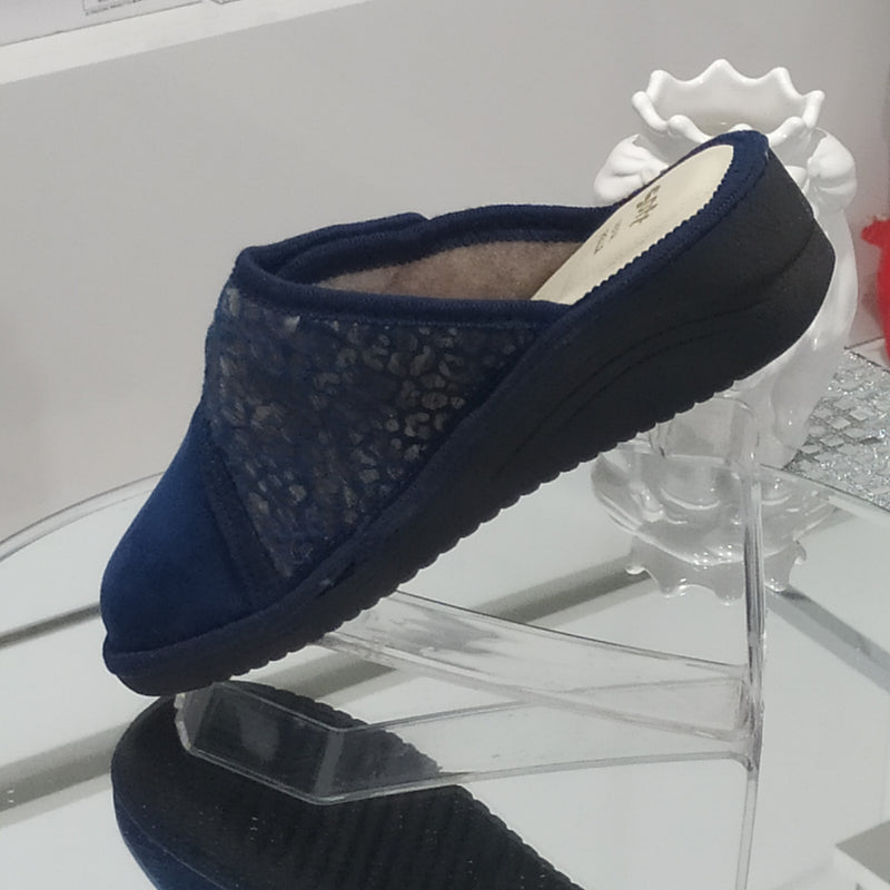 Ciabò 1099/198 - Pantofole Ciabatte Invernali Donna // Plantare In Vera Pelle // Made In Italy // Suola In Gomma No Flessibile