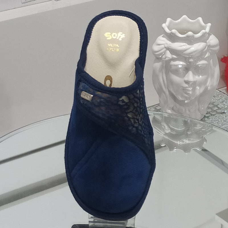 Ciabò 1099/198 - Pantofole Ciabatte Invernali Donna // Plantare In Vera Pelle // Made In Italy // Suola In Gomma No Flessibile