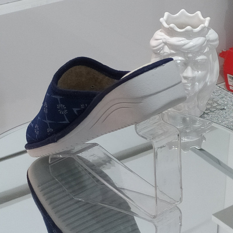 Ciabò 1099/COLONIA - Pantofole Ciabatte Invernali Donna // Plantare In Vera Pelle // Made In Italy // Suola In Gomma No Flessibile