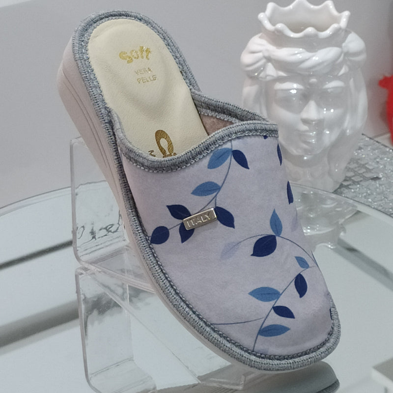 Ciabò 1099/DANA - Pantofole Ciabatte Invernali Donna // Plantare In Vera Pelle // Made In Italy // Suola In Gomma No Flessibile