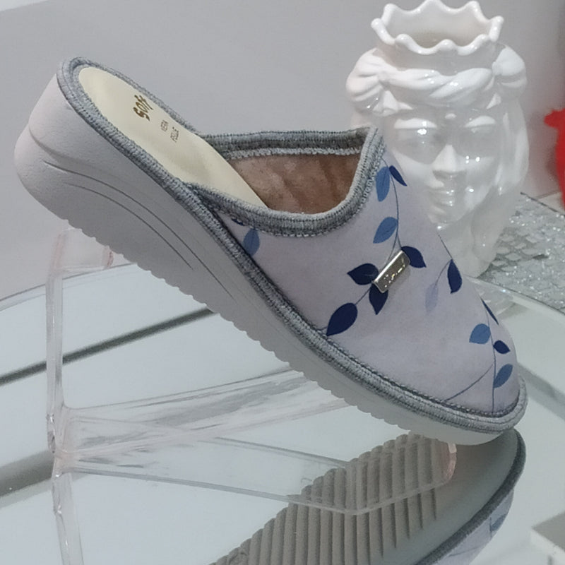 Ciabò 1099/DANA - Pantofole Ciabatte Invernali Donna // Plantare In Vera Pelle // Made In Italy // Suola In Gomma No Flessibile