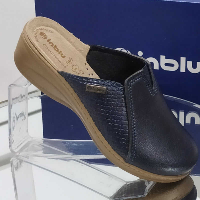 INBLU - Pantofole Ciabatte Invernali // Elastico Centrale // Plantare In Vera Pelle SOFT Anatomico