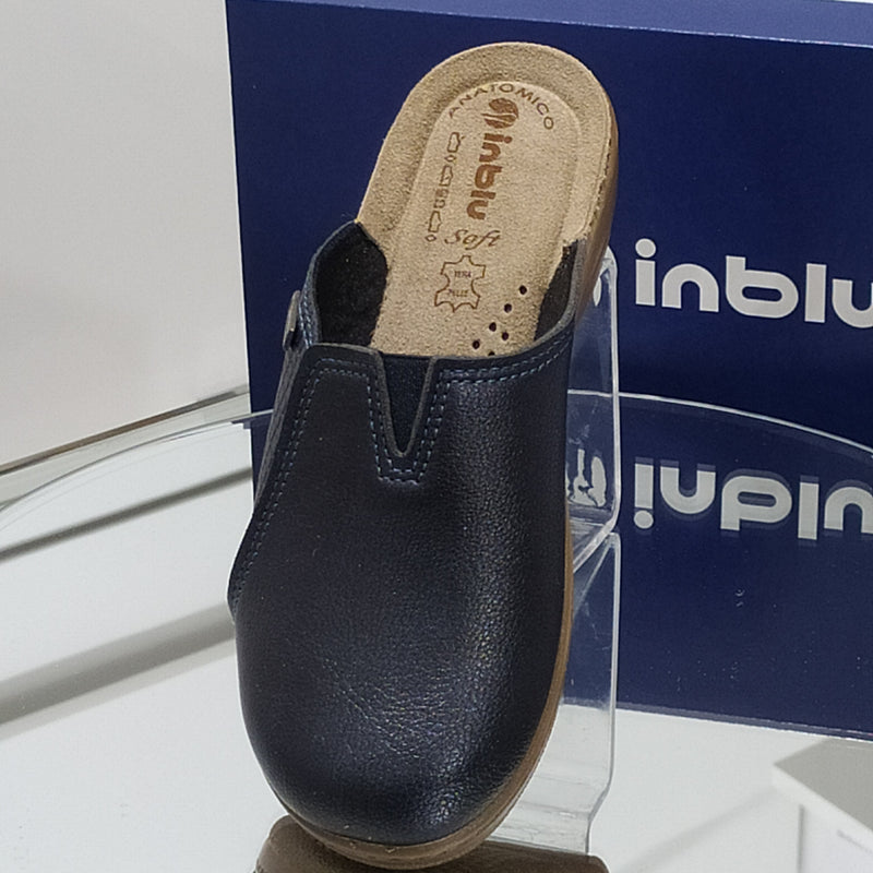 INBLU - Pantofole Ciabatte Invernali // Elastico Centrale // Plantare In Vera Pelle SOFT Anatomico