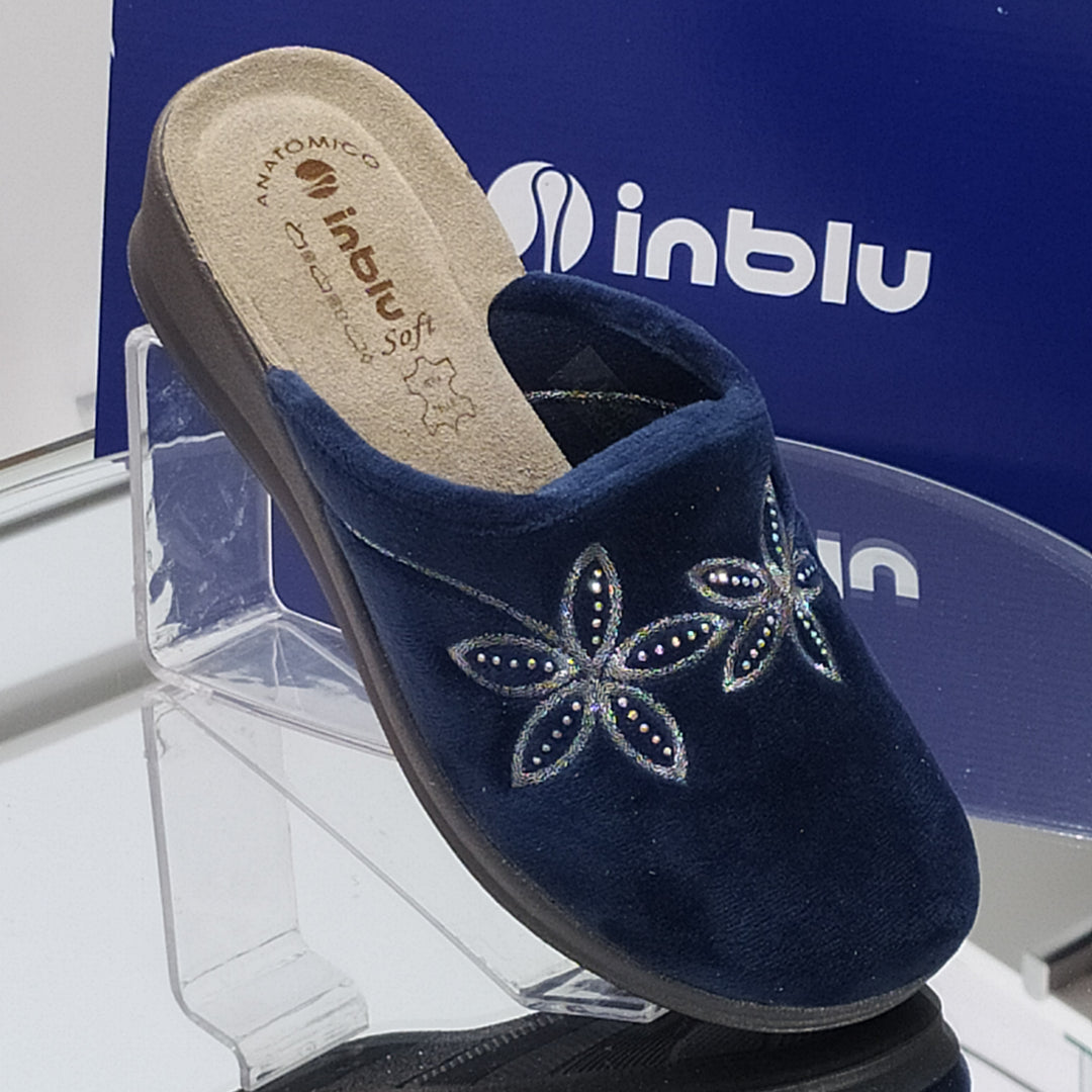 Absolute Footwear Pantofole invernali da donna con retro aperto, in