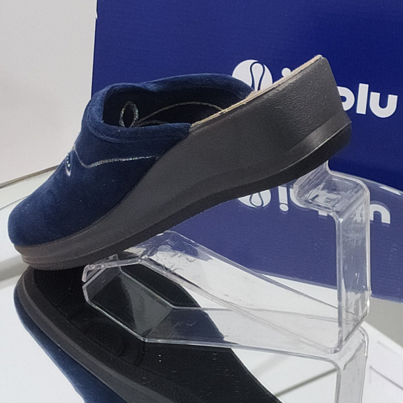 INBLU - Pantofole Ciabatte Invernali // Dettagli Ricami e Strass // Plantare In Vera Pelle SOFT Anatomico