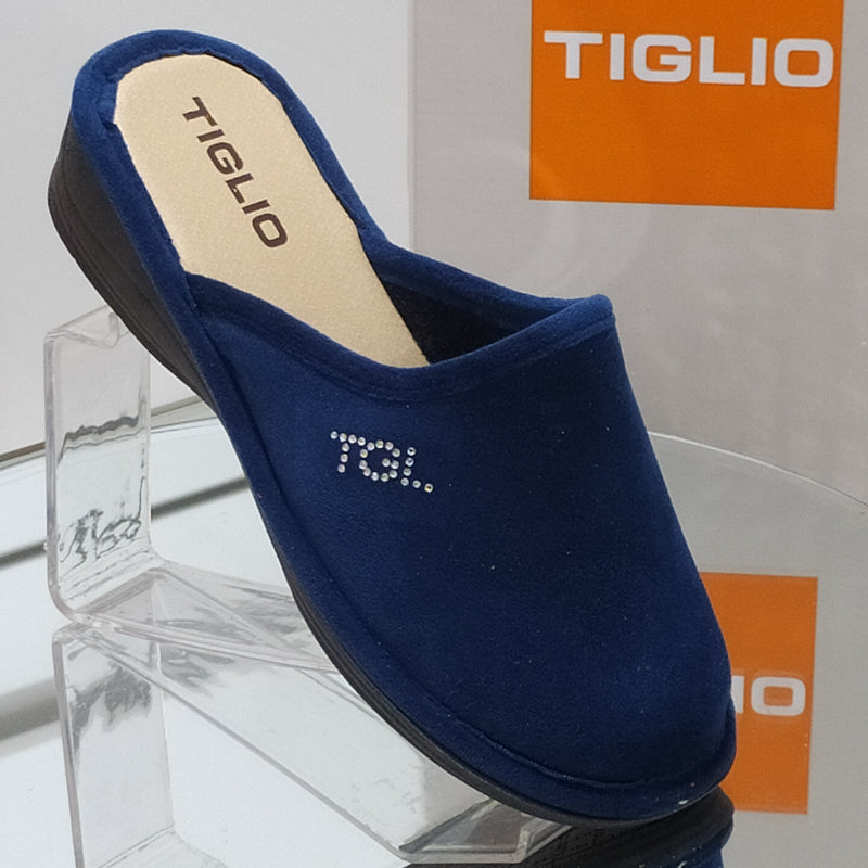 TIGLIO - Pantofole/Ciabatte Invernali Donna// Tomaia Felpata // Suola In Gomma