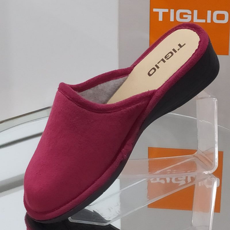 TIGLIO - Pantofole/Ciabatte Invernali Donna// Tomaia Felpata // Suola In Gomma