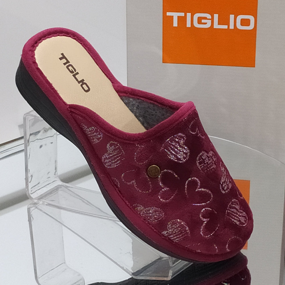 Pantofole bordeaux da donna con fiore Stilrosa | PittaRosso Pantofole bordeaux da donna con fiore Stilrosa | PittaRosso