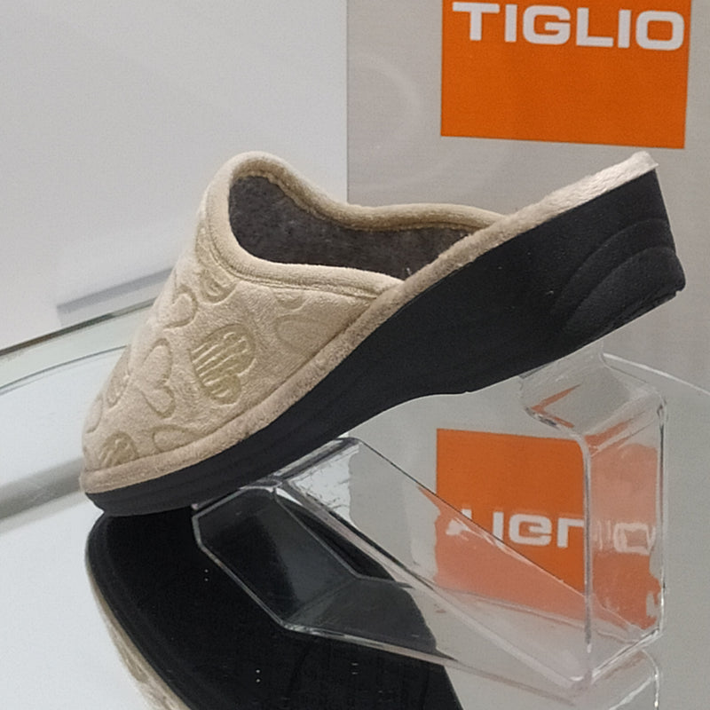 TIGLIO - Pantofole/Ciabatte Invernali Donna// Tomaia Felpata // Suola In Gomma