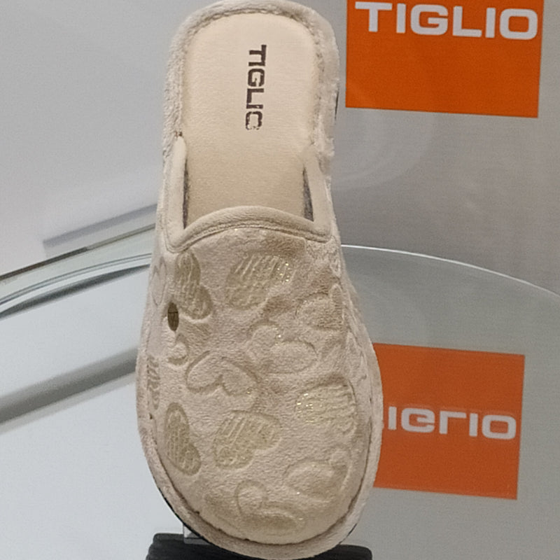 TIGLIO - Pantofole/Ciabatte Invernali Donna// Tomaia Felpata // Suola In Gomma