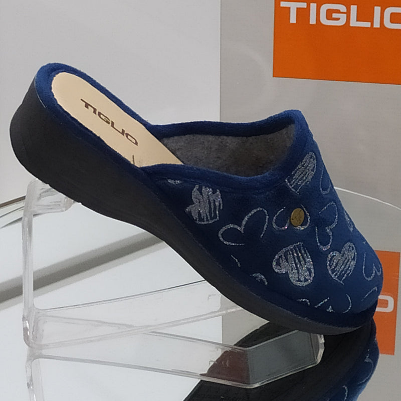 TIGLIO - Pantofole/Ciabatte Invernali Donna// Tomaia Felpata // Suola In Gomma
