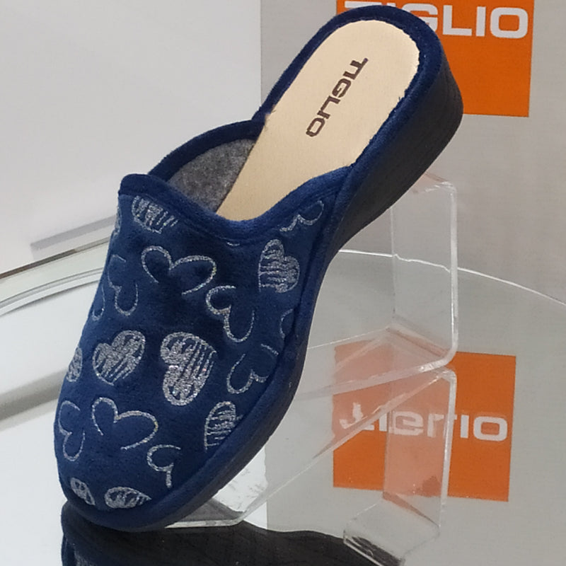TIGLIO - Pantofole/Ciabatte Invernali Donna// Tomaia Felpata // Suola In Gomma