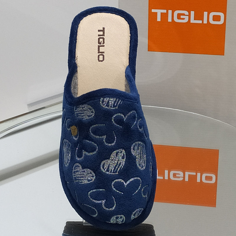 TIGLIO - Pantofole/Ciabatte Invernali Donna// Tomaia Felpata // Suola In Gomma