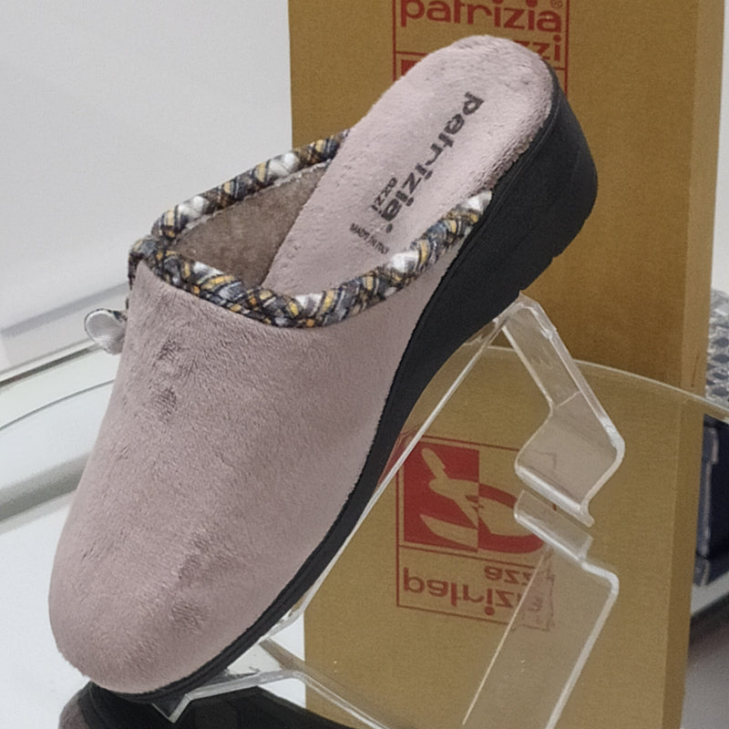 PATRIZIA AZZI - Pantofole/Ciabatte Invernali Donna // Tessuto Felpato // Suola In Gomma No Flessibile
