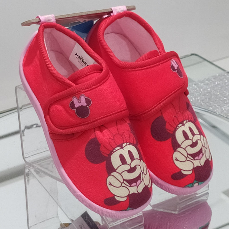 DISNEY - Ciabatte Pantofole Bambina Con Strappo Regolabile Fantasia Minnie