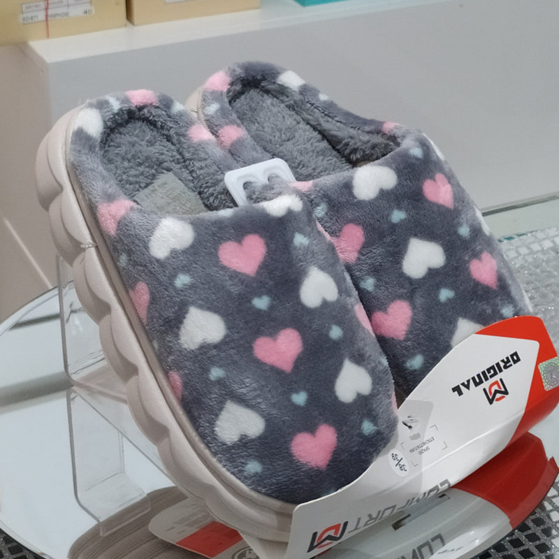 DUE MELE - Pantofole/Ciabatte Donna Inverno Tessuto Felpato Morbido Con Suola In Gomma