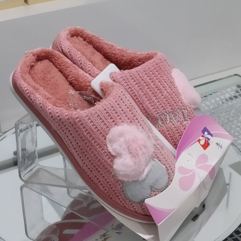 BLU FARFALLA - Pantofole/Ciabatte Donna Inverno Tessuto Felpato Morbido Con Suola In Gomma