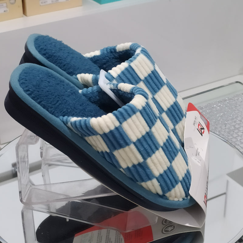 DUE MELE - Pantofole/Ciabatte Donna Inverno Tessuto Felpato Morbido Con Suola In Gomma