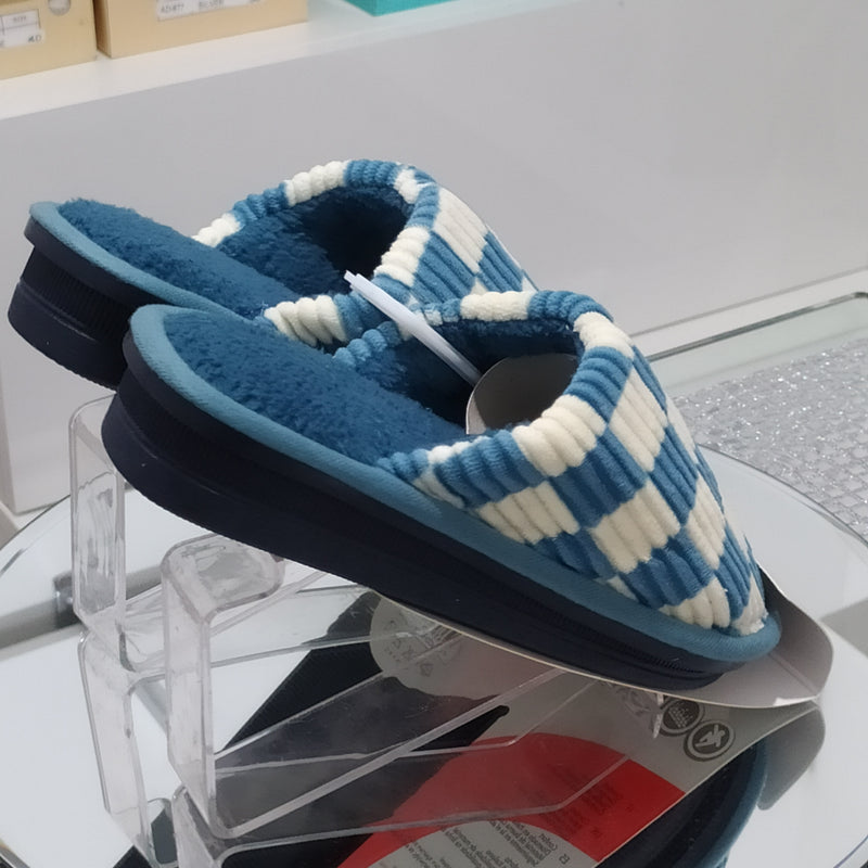 DUE MELE - Pantofole/Ciabatte Donna Inverno Tessuto Felpato Morbido Con Suola In Gomma